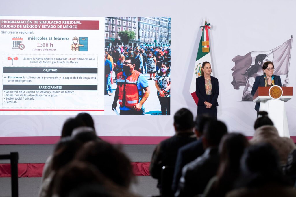 Claudia Sheinbaum convoca a simulacro regional de sismo en Ciudad de México y Estado de México para reforzar cultura de prevención
