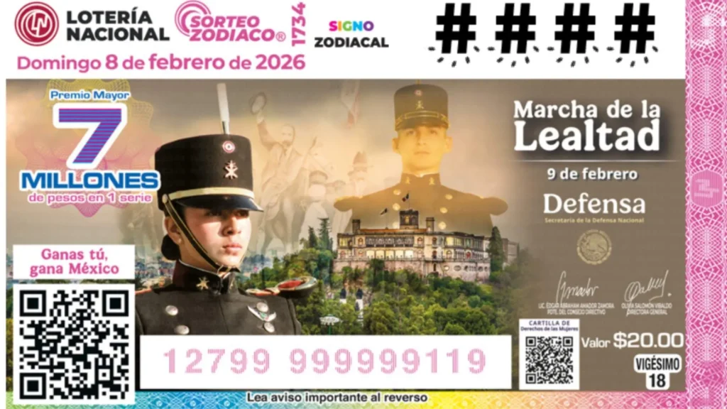 Lotería Nacional da a conocer resultados del Sorteo Zodiaco 1734