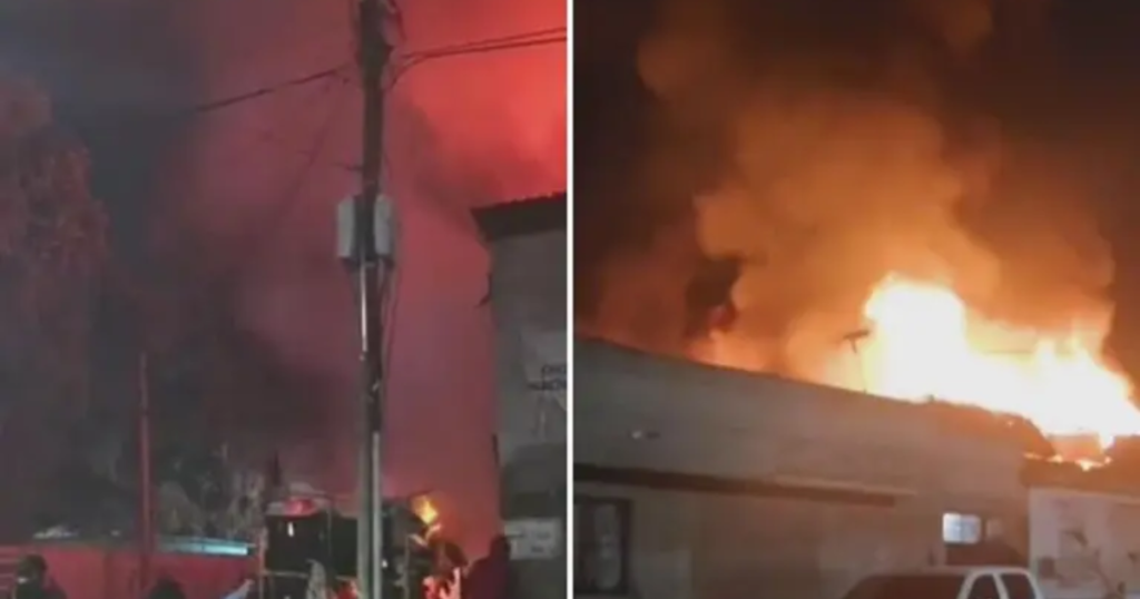 Incendio en fábrica de PET deja fuerte movilización en Valle de Chalco, Estado de México