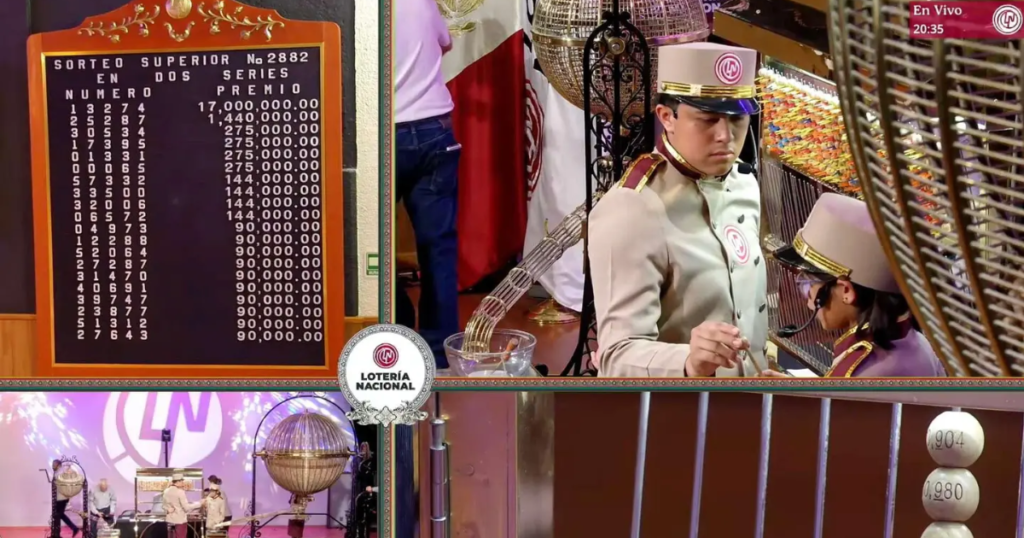 Lotería Nacional realiza Sorteo Superior 2882 con motivo del Día del Trabajo